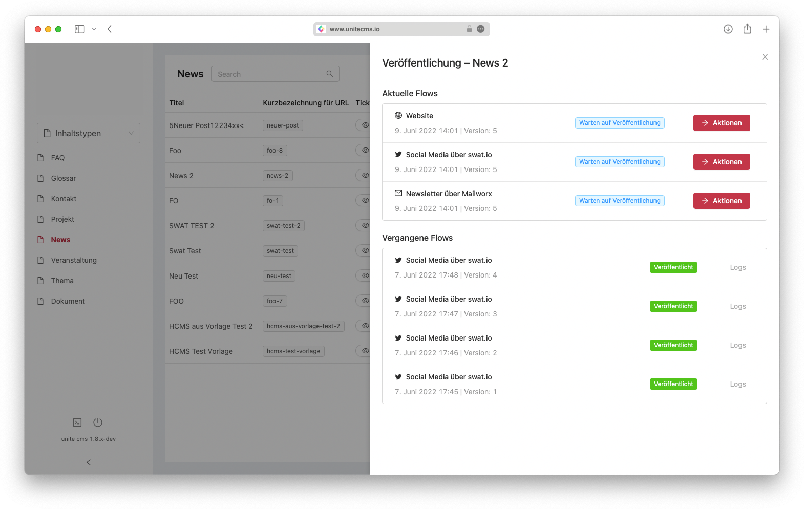 Publishing Flows